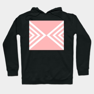 Abstract geometric pattern - pink and white. Hoodie